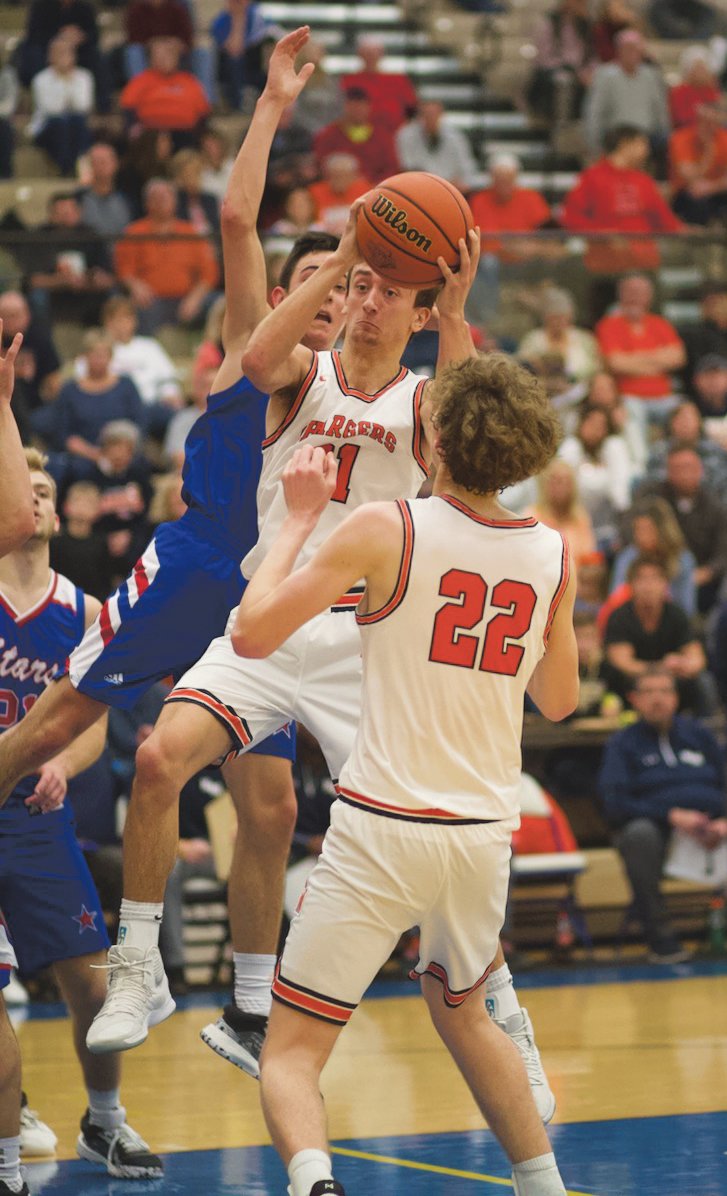 North Montgomery's Kade Kobel led the Chargers with 12 points in their 50-49 loss to Western Boone.