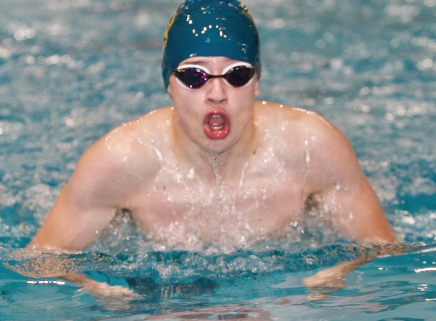 Crawfordsville's Evan Chaney was third in the 200 individual medley.