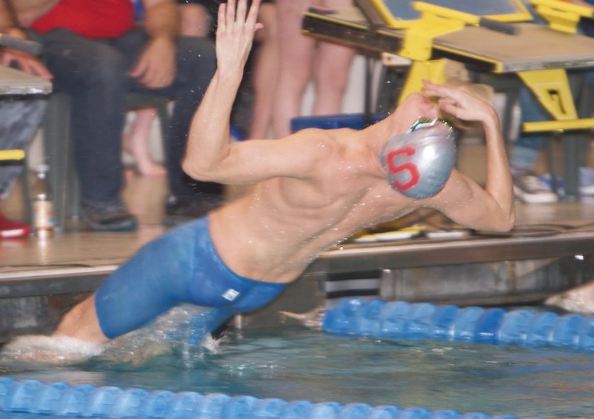 Southmont's John Zimmerman won the 100 backstroke.