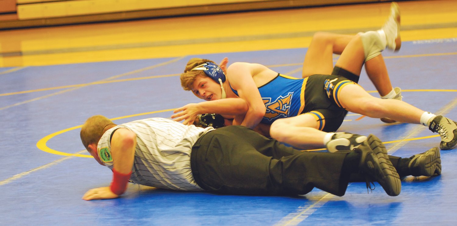 Crawfordsville's Isaac Rogers picked up a win by pin at 132 against South Vermillion.