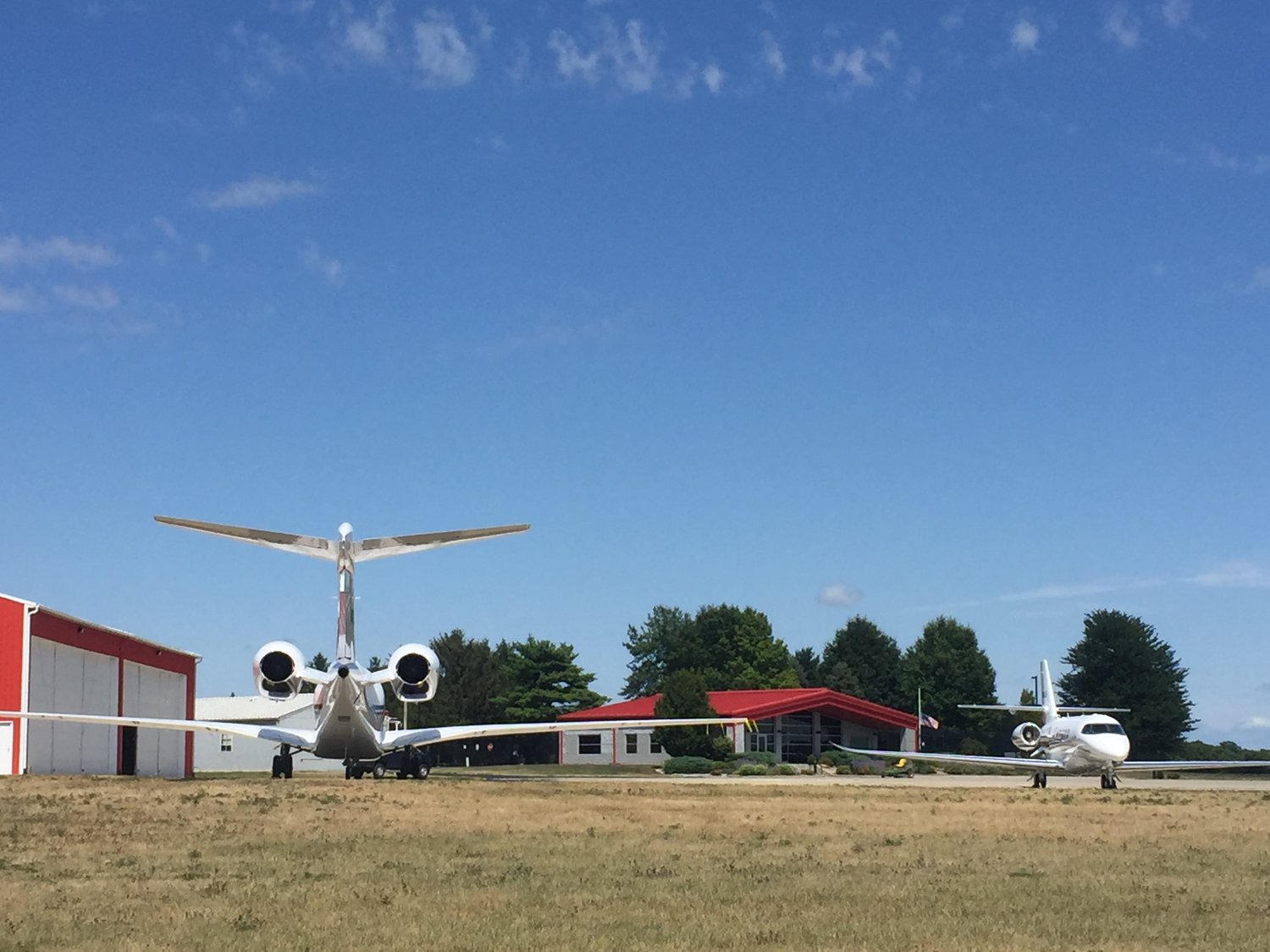 Airplanes sit parked at Crawfordsville Regional Airport. A planned apron expansion would add nearly 30,000 additional square-feet of aircraft parking space.