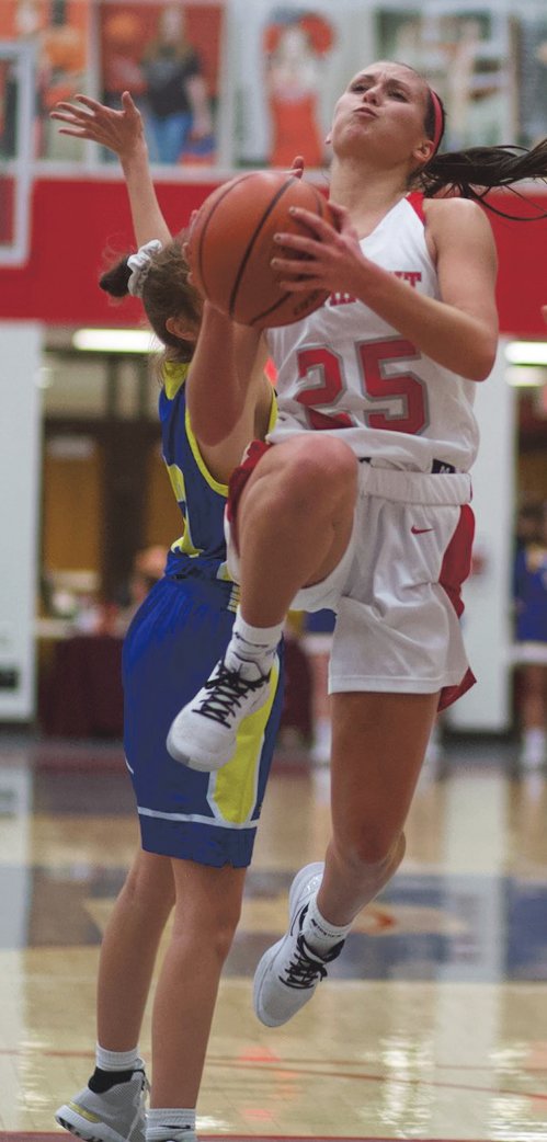 Natalie Manion scored all of her four points in the third quarter in a 49-44 Southmont win over Crawfordsville.