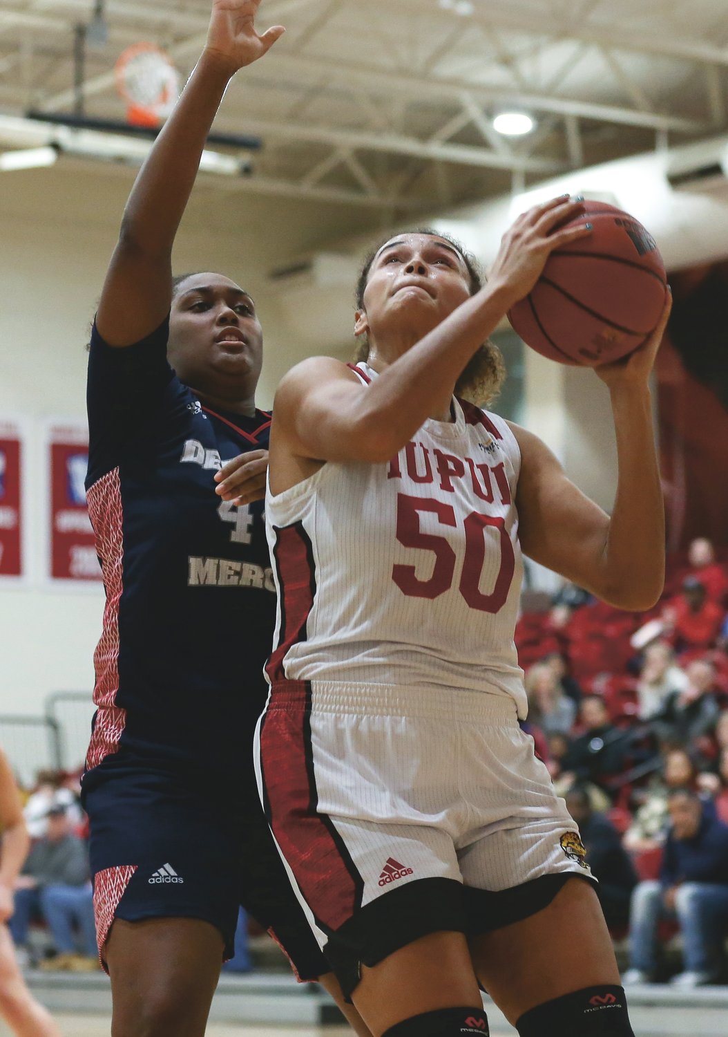 Macee Williams is averaging 16 points and 9 rebounds a game for IUPUI.