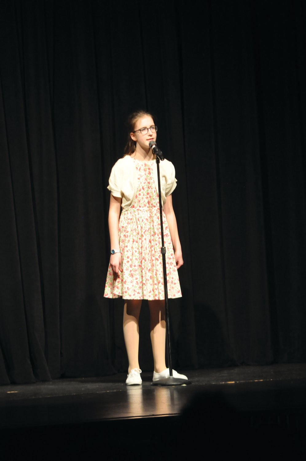 Amelia Wilkinson performs "How Far I'll Go" Saturday in the MoCo's Got Talent for Scholarships competition at Crawfordsville High School. Wilkinson received honorable mention at the alumni association fundraiser.