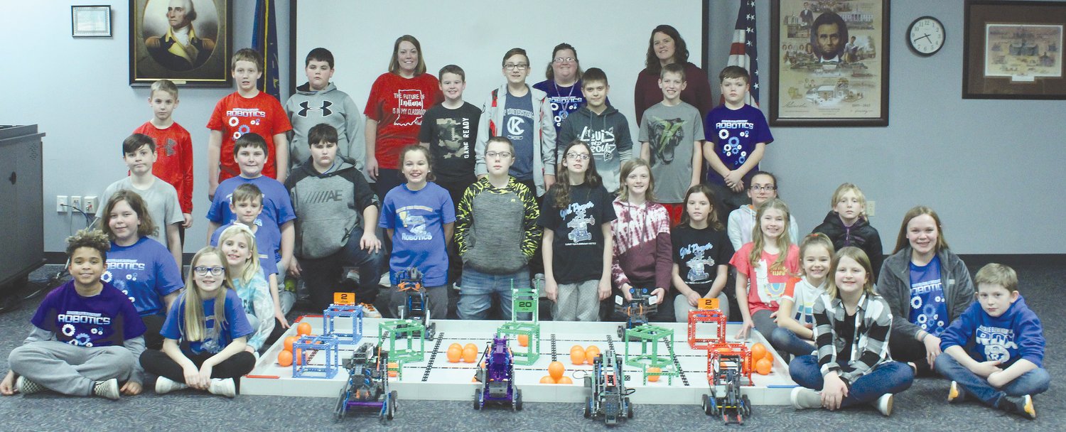 Team members are, from left, front row: Cian Todd, Ella Vandivier, Addison Ramsay and Dylan Jackson; second row, Leah Maupin, Laney Crowder, Madison Reath and Hayden Holcomb; third row, Jase Bowles, Tori Harmon and Ava Berry; fourth row, Mason Wilcox, Cade Hoover, Oakden Sapp, Mackenzie Gillogly, Lucas Hutchens, Mia Bowles, Abby Mathis, Ashlyn Gillogly and Samantha Mikus; fourth row, Lucas Busenbark, Stephen Jessee, Keegan Myers, Henry Busenbark, Colvin Feldhake, Justin Cooper, Jackson Jenkins and Mason Larson; and back row, Ashley McAmis, Beth Faust and Alicia Mathis. Not pictured are Haleigh Antrim, Sam Baldwin, Haley Holtsclaw, Alexis McAmis, Drew Lough, Logan Smith, Carson Rolison, Rylee Keil, Brooke Lough and Makayla Ricketts.