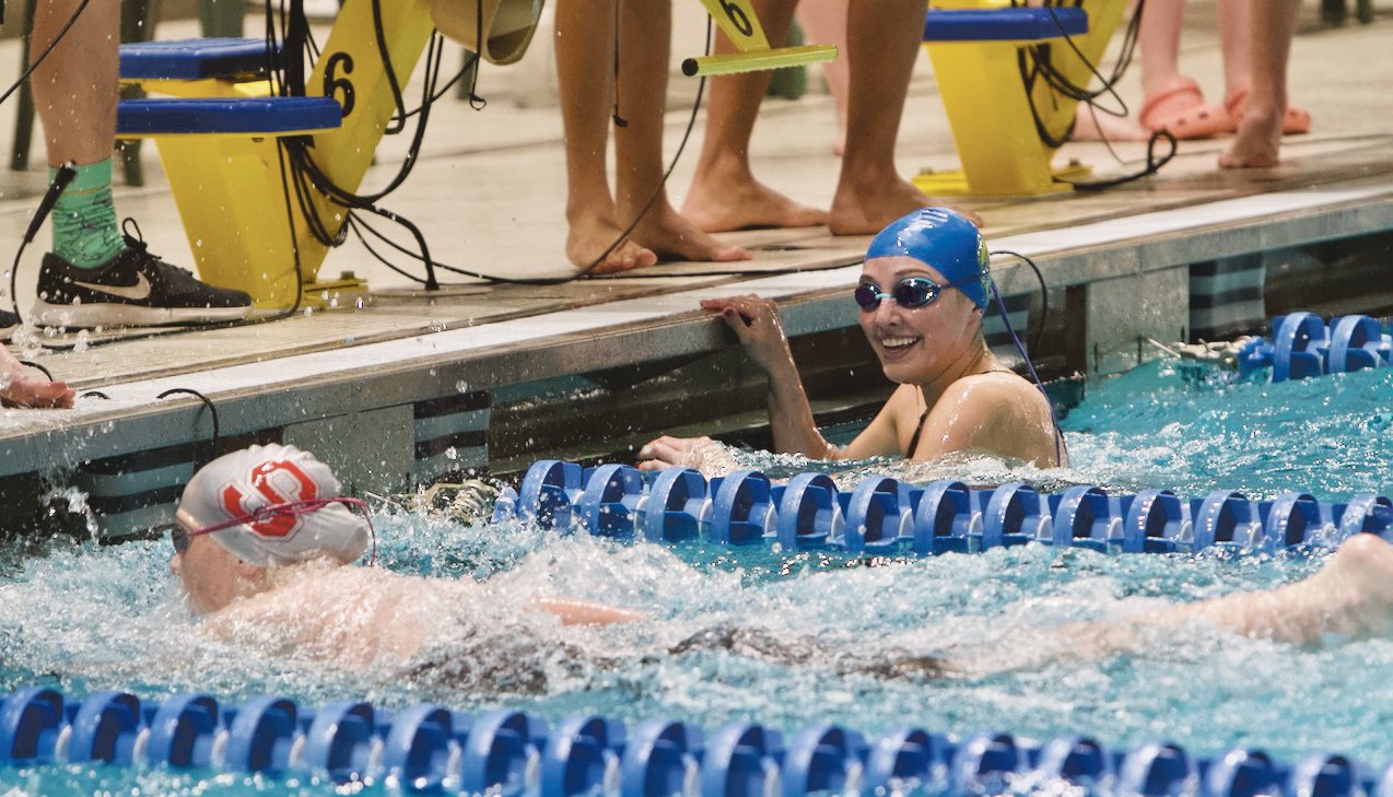 It's settling in for Crawfordsville's Alyx Bannon that she won the 100 freestyle.