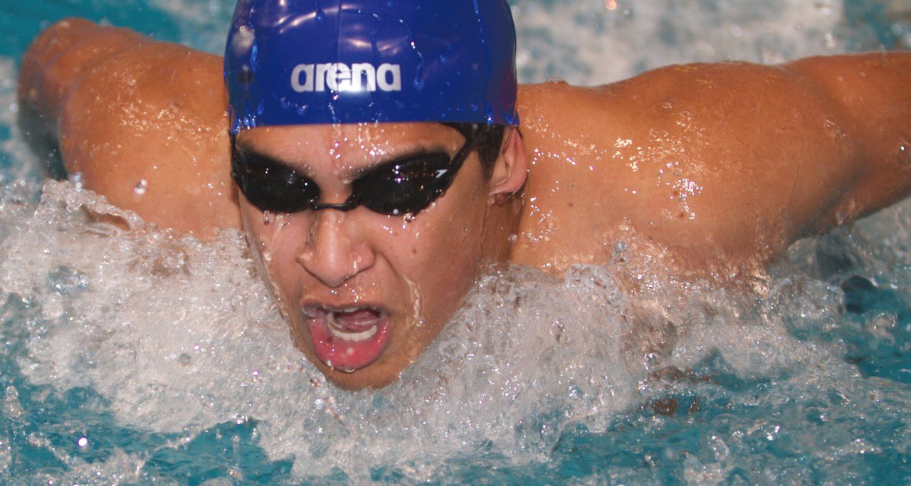 Crawfordsville's Thristan Callejas won the 100 butterfly at the county and conference.