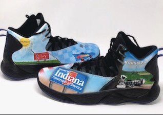 The shoes Cody Zeller wore during the Charlotte Hornets' game against the Indiana Pacers on Tuesday.
