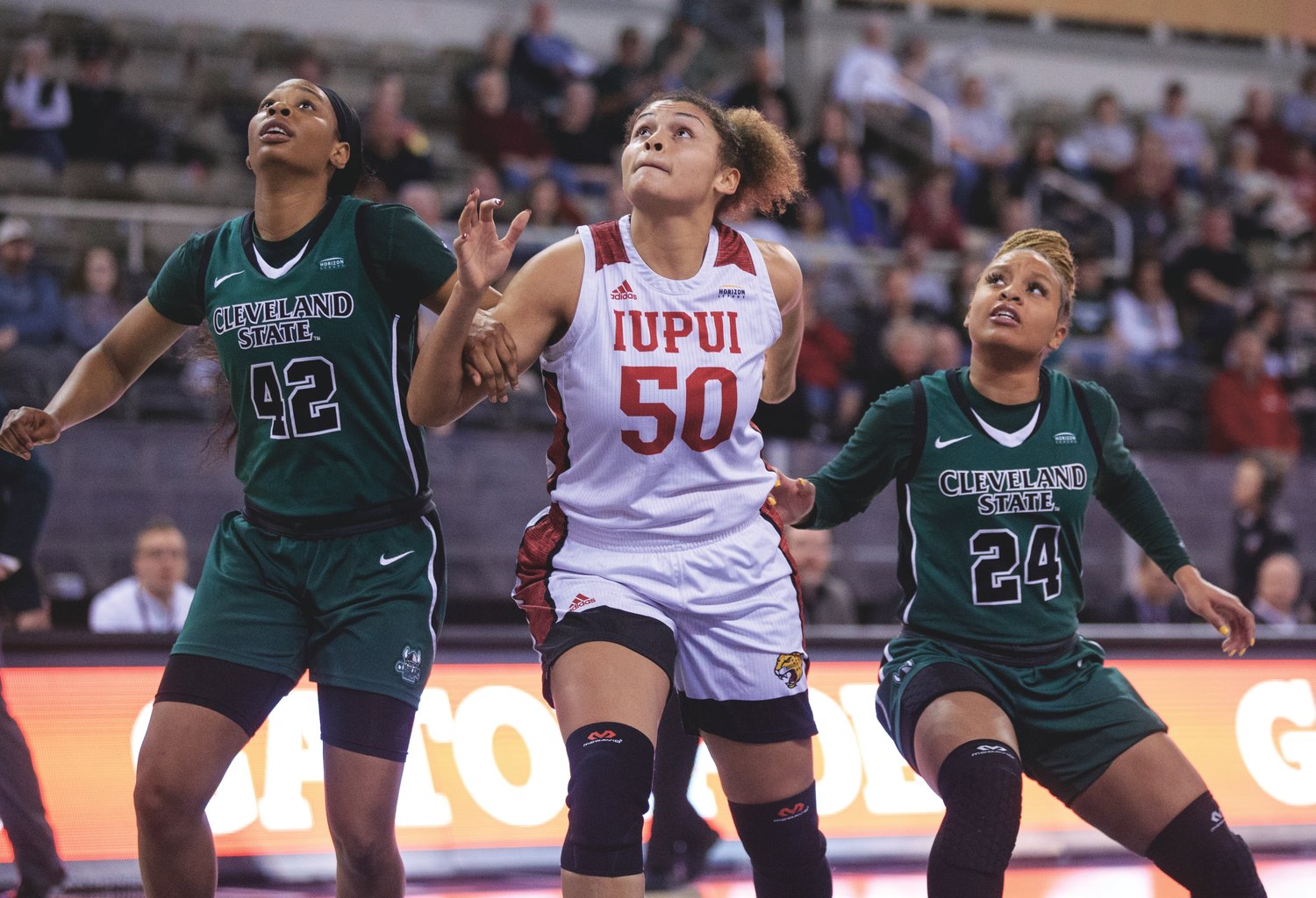 Macee Williams had a double-double in IUPUI's 71-54 win over Cleveland State on Monday afternoon to advance to the Horizon League Women's Basketball Championship.