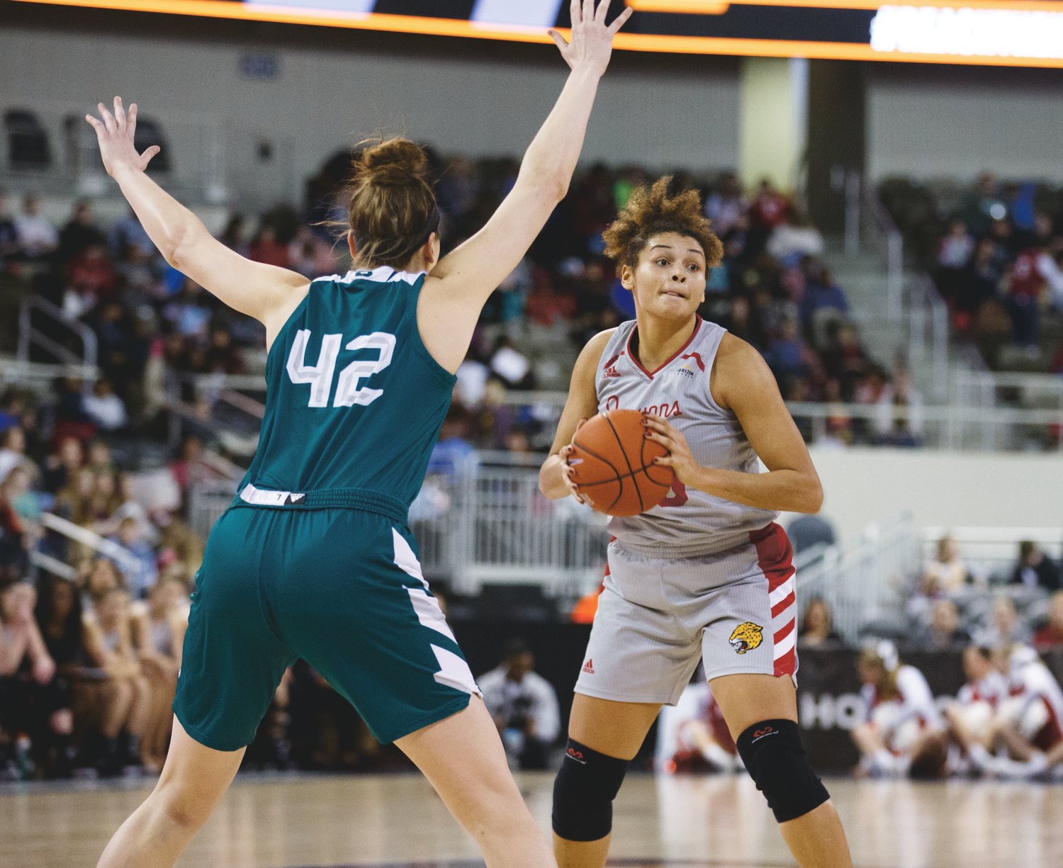 IUPUI's Macee Williams helped lead the Jags past Green Bay 51-37 to the Horizon League Championship and their first NCAA tournament appearance.