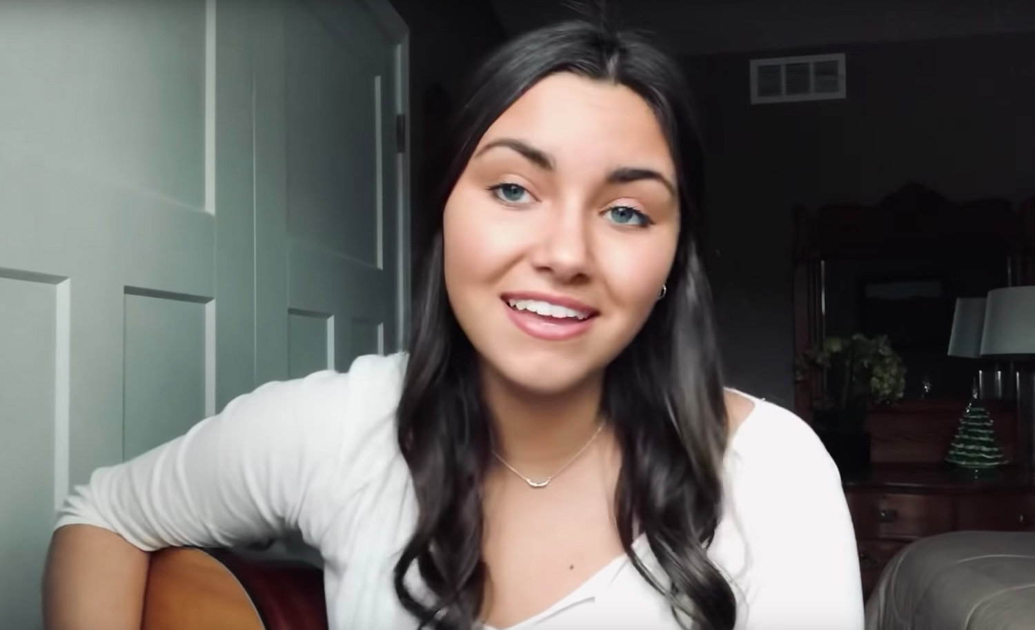 Abby Bannon, a Crawfordsville High School senior, sings a song dedicated to her classmates.
