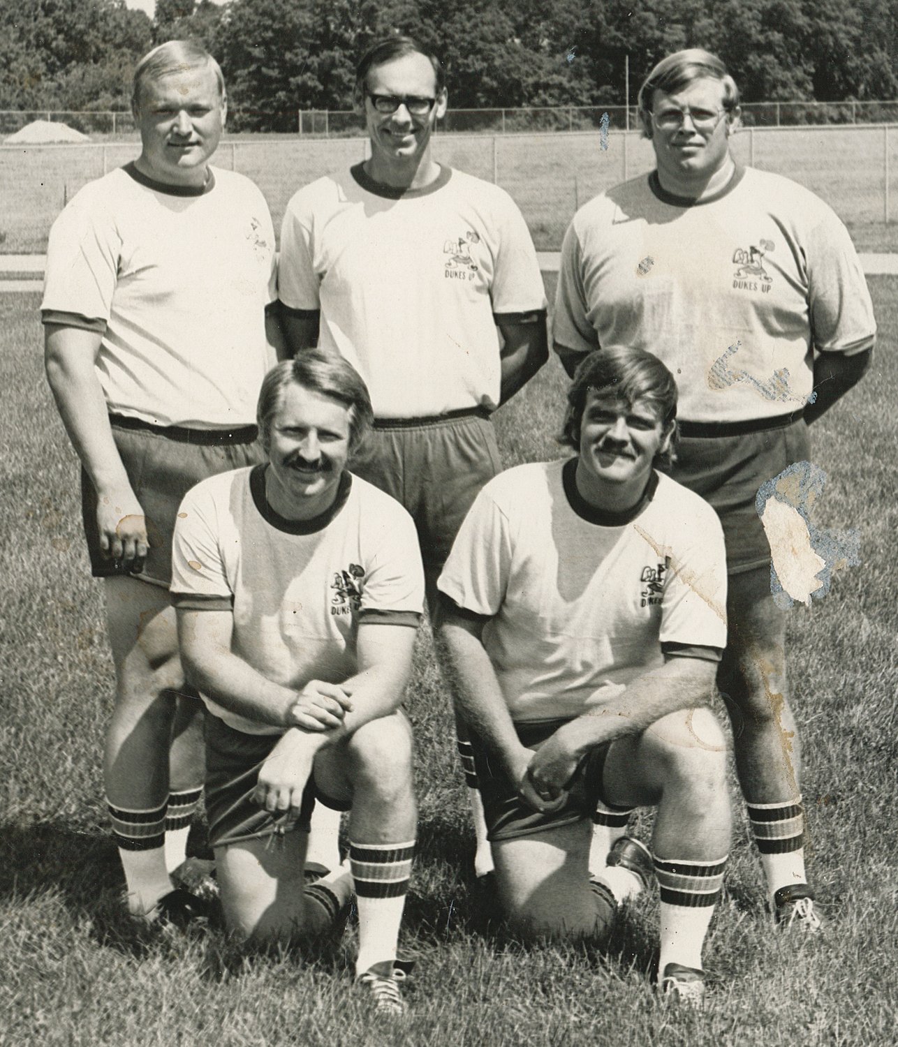Chuck Streetman (back row, far right) was an assistant football coach at North Montgomery from 1972-1977 before taking the head coaching job in 1978. He is pictured above with Pat McDowell and Dick Walke in the front row and back row L-R: Gren Lefebvre, Dick VanArsdel, and Streetman.