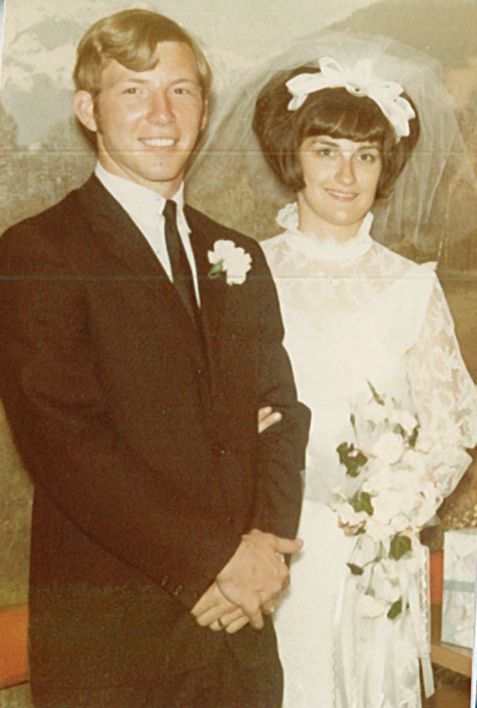 Rick and Becky Haas were married June 20, 1970, at Lebanon.