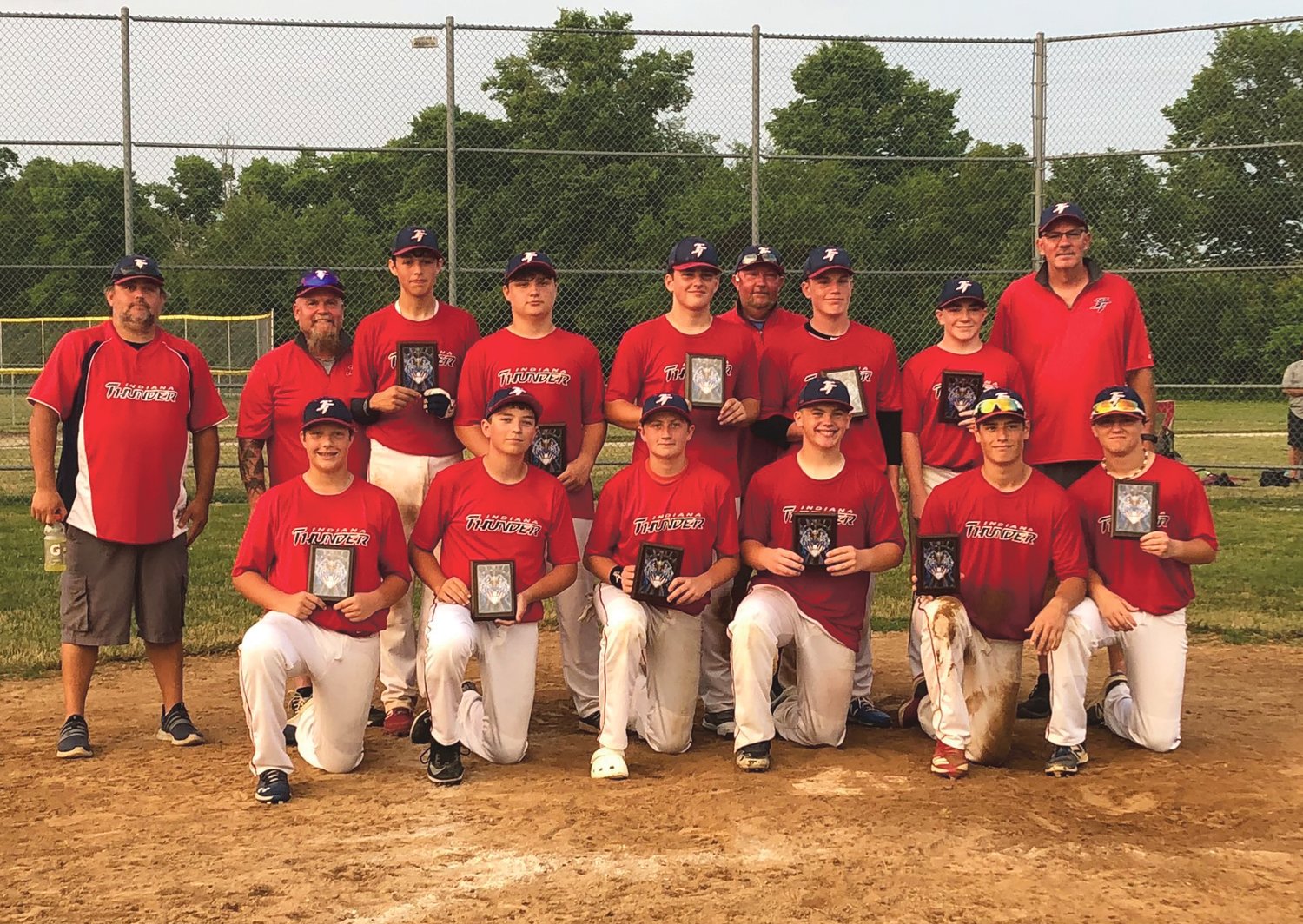 The 14U Indiana Thunder travel baseball team finished second in a tourney in Cicero, Indiana the last weekend of June.
