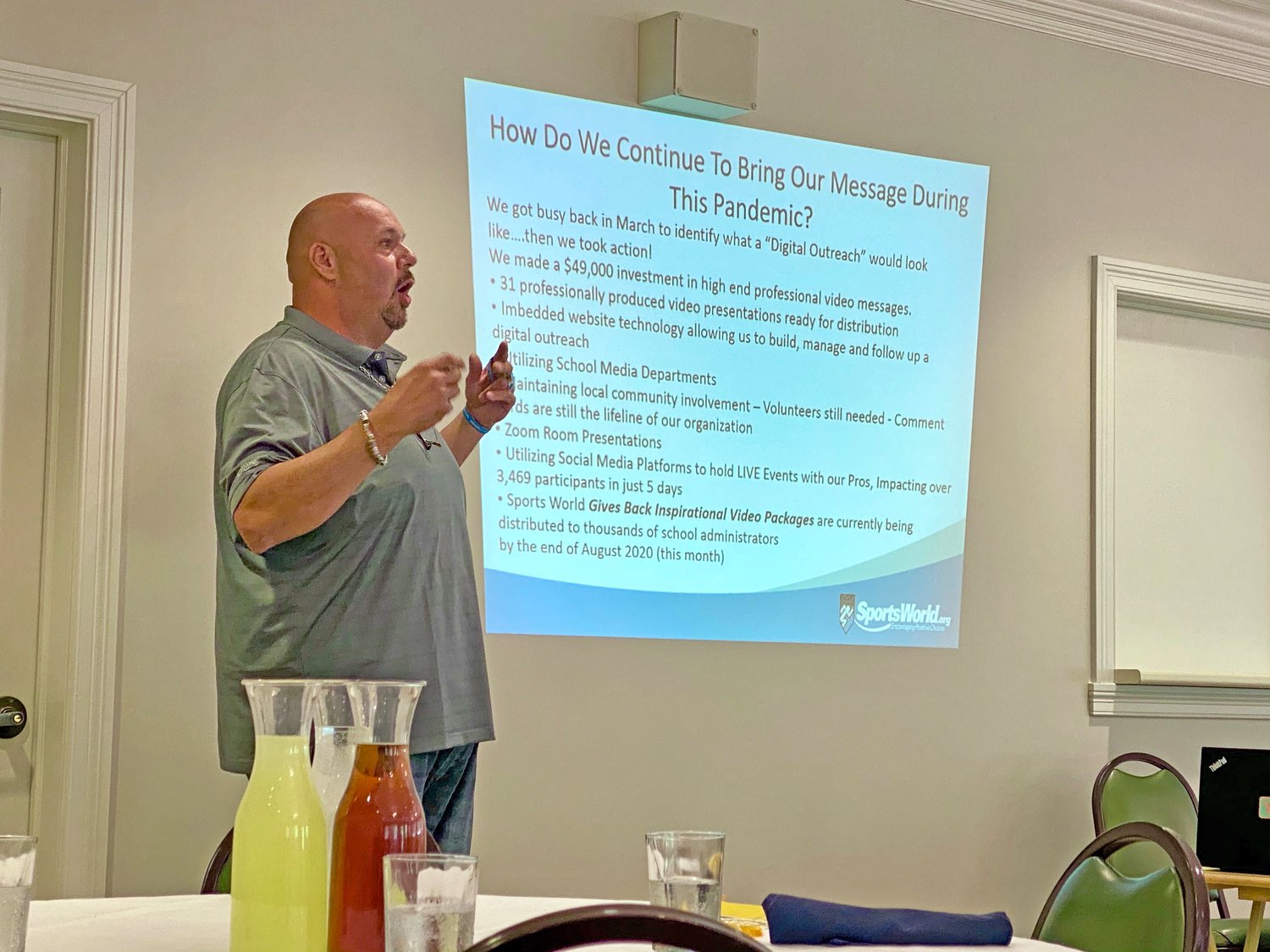 Motivational speaker Carmine Azzato sheds light on the emerging mental health crisis surrounding today's youth during a Rotary luncheon Wednesday at the Crawfordsville County Club.