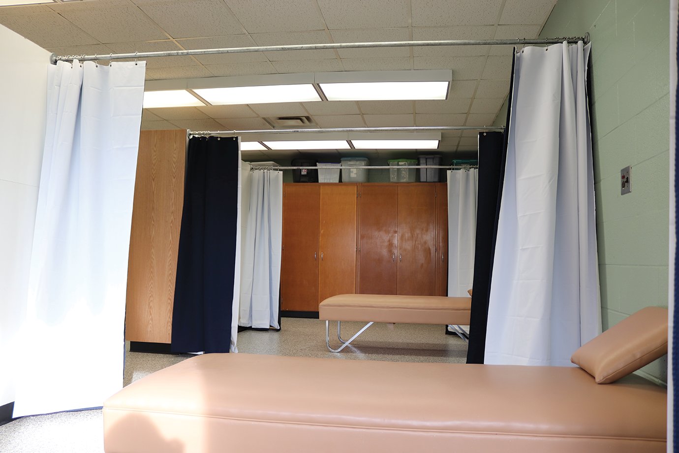 Two beds designated for treating and quaratining students who test positive for COVID-19 at Fountain Central have been created for the 2020-21 school year, which began Wednesday.