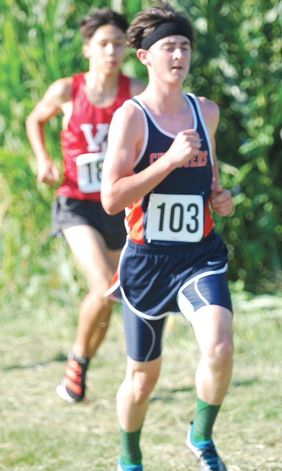 North Montgomery's Elijah McCartney paced the Chargers with a 25th place finish in a time of 18:08.