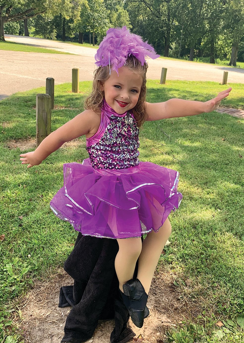 Charlie Cosby, 4, poses for a photo before a dance recital at Milligan Park on Sunday, Aug. 16. A video posted to social media giant TikTok has been viewed nearly 5 million times online.