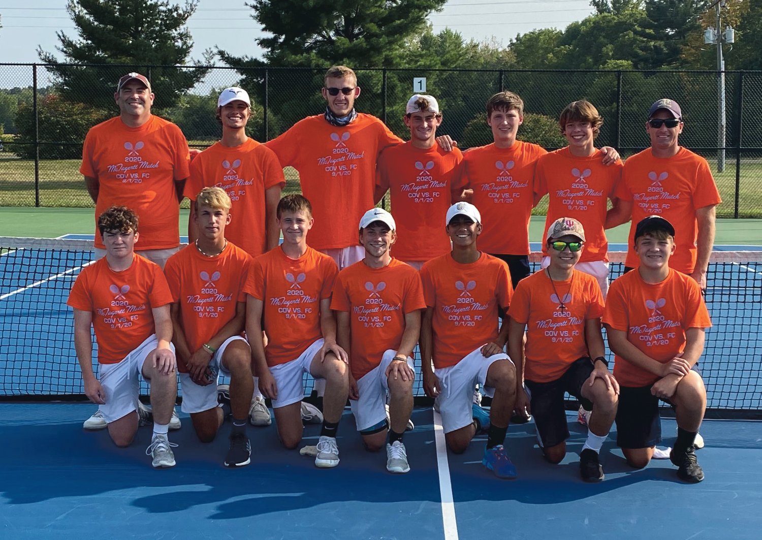 The Fountain Central boys' tennis team raised $2,370 for the Evan McTagertt Memorial Scholarship and the Levi McTagertt Trust Fund.
