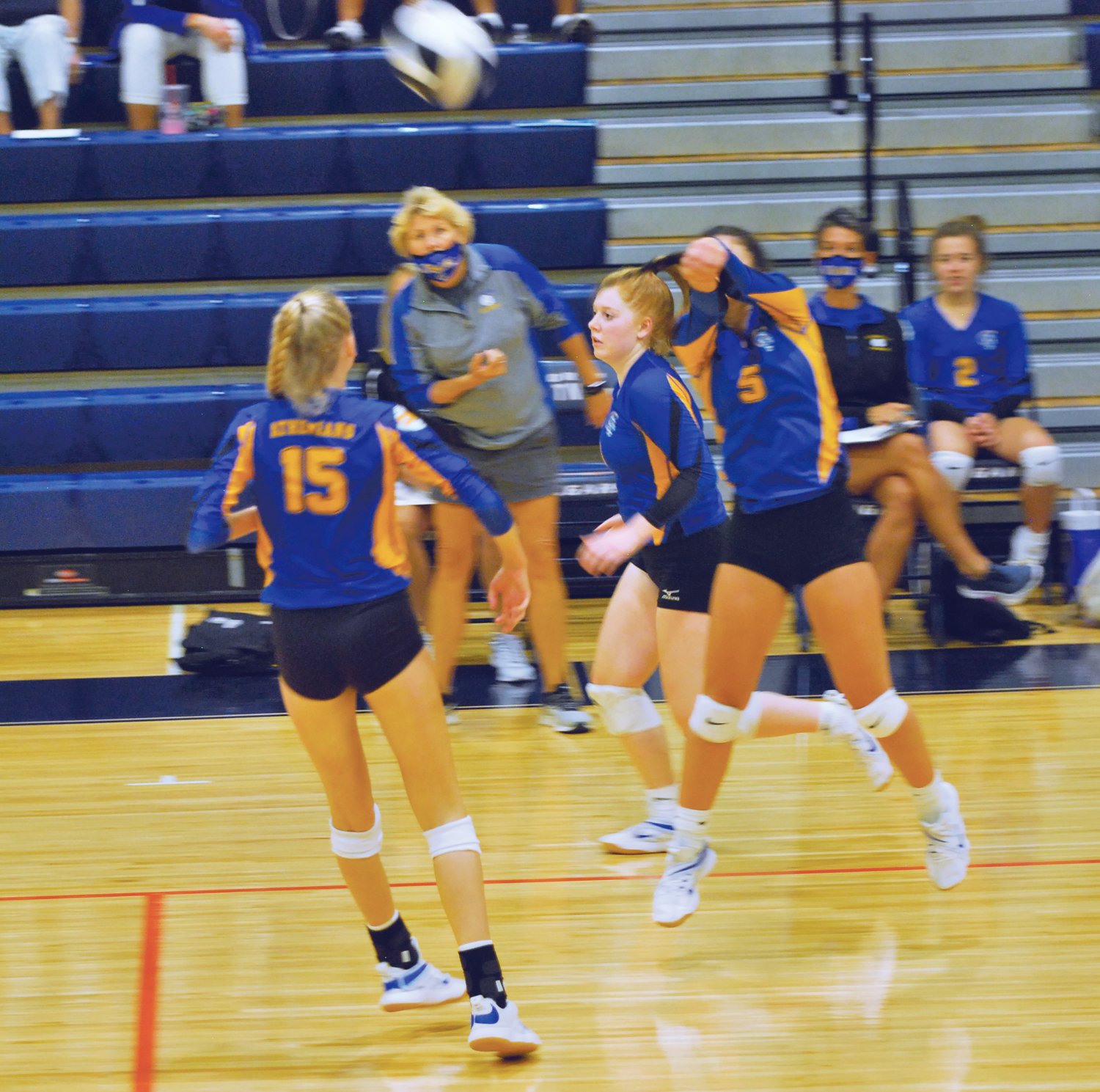 Crawfordsville's Shea Williamson returns a shot against North Putnam on Tuesday. The junior had 26 digs and 15 assists in the Athenians' 3-1 win over North Putnam.
