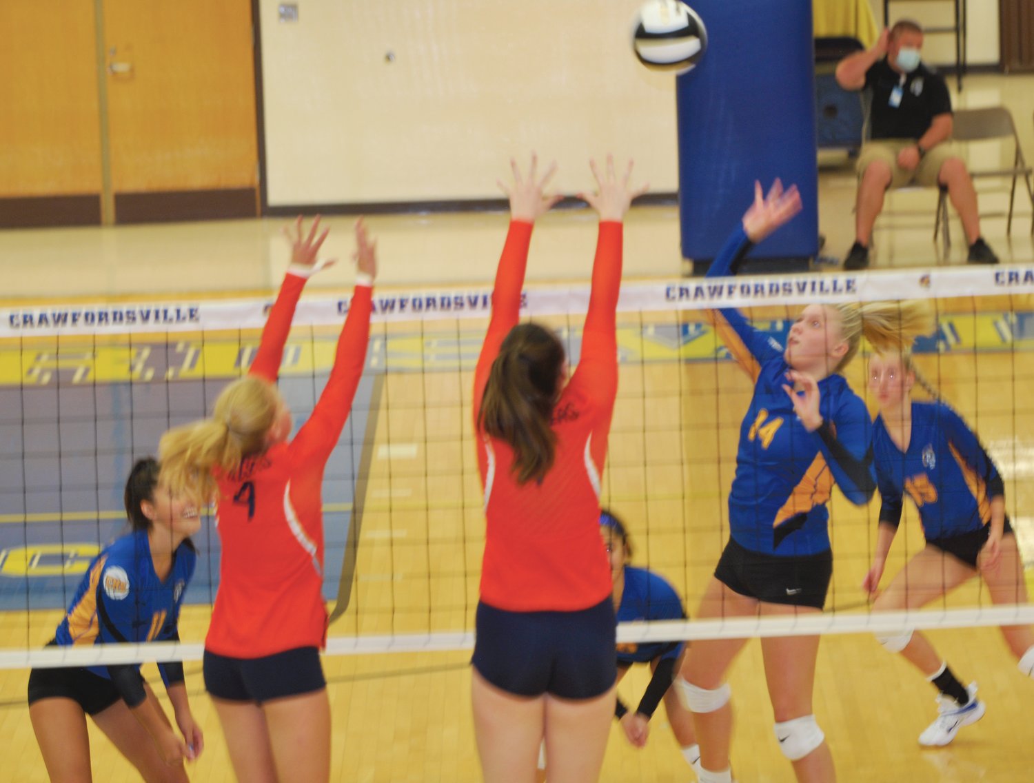 Crawfordsville's Macy Bruton led the Athenians to a sweep over North Montgomery on Thursday.