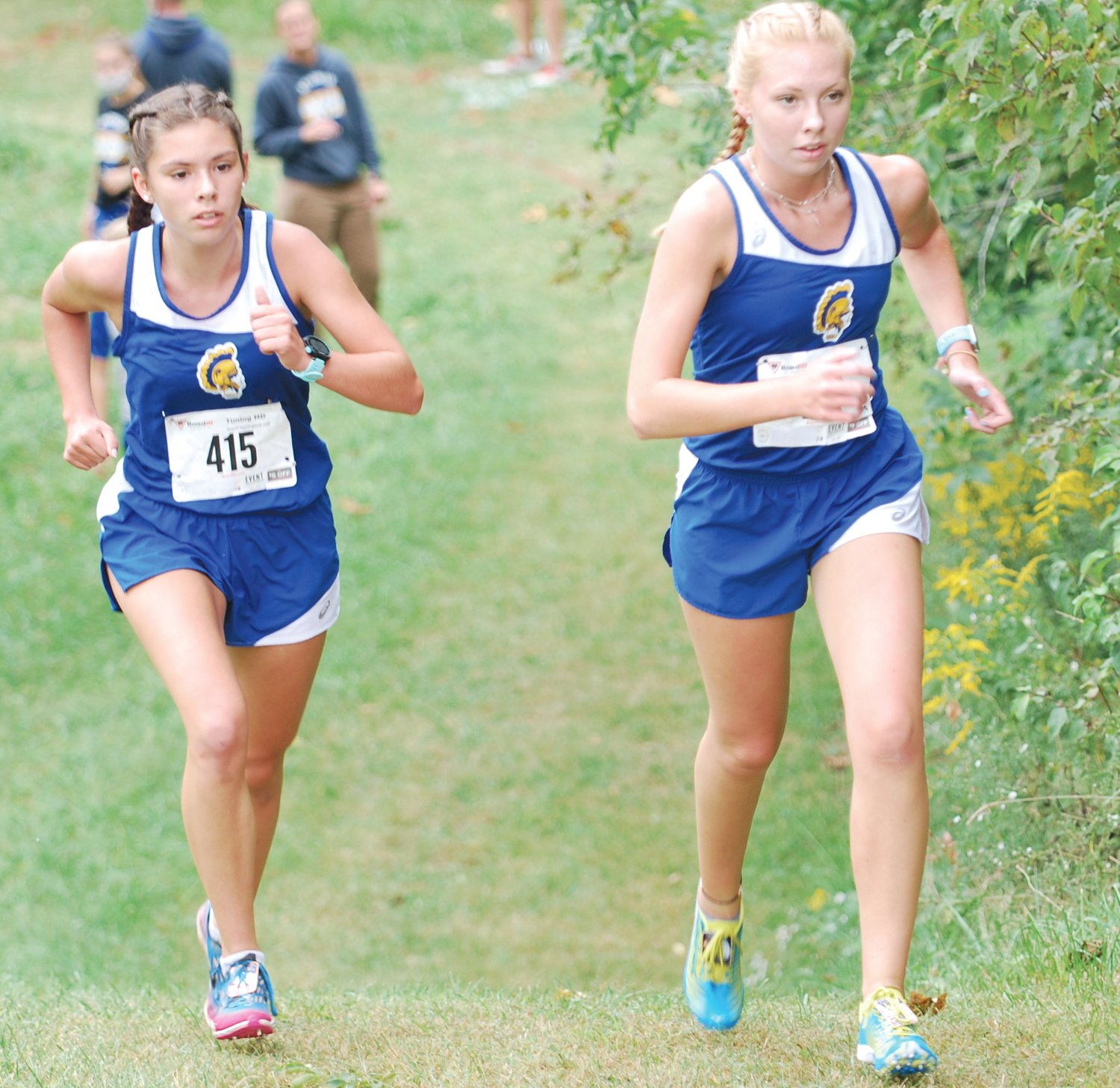 Crawfordsville's Shelby Greene and Halle Smith finished third and fourth respectively at the Montgomery County meet on Thursday.