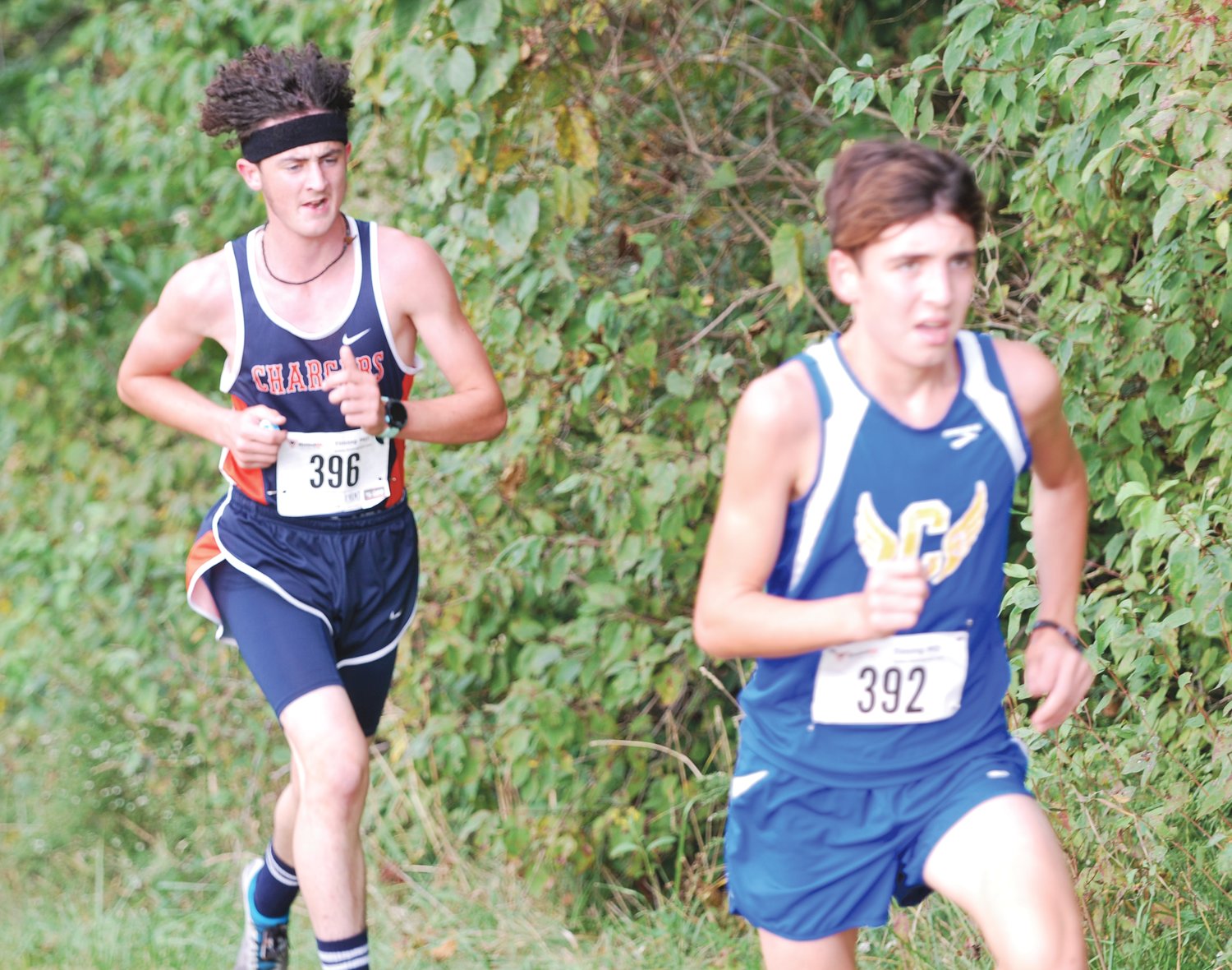 Crawfordsville's Ryan Miller and North Montgomery's Elijah McCartner finished third and fourth respectively at the Montgomery County meet on Thursday at Southmont.