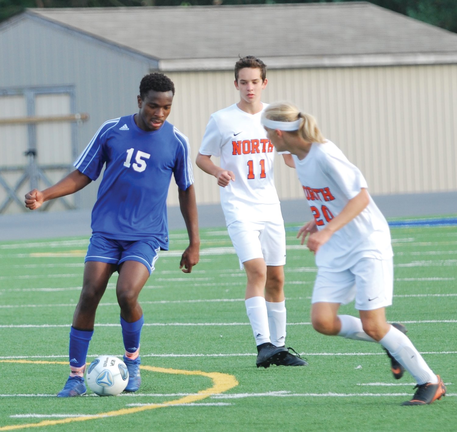Crawfordsville’s Emmett Bowman led the Athenians with a pair of goals and an assist in a 13-0 win over North Montgomery on Wednesday.