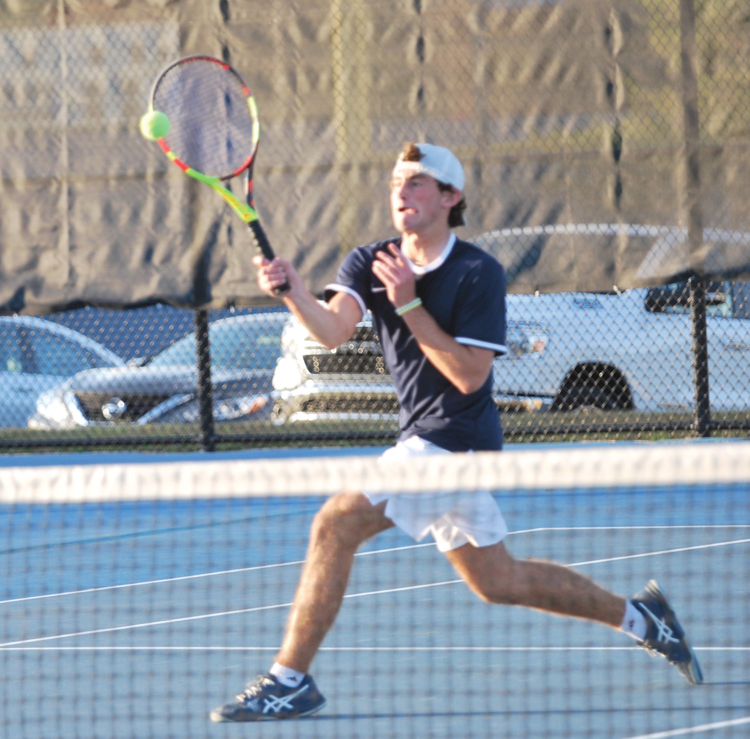 Fountain Central's Carson Eberly helped lift the Mustangs over Southmont with a 6-3, 6-4 win over Adam Cox at No. 1 singles.