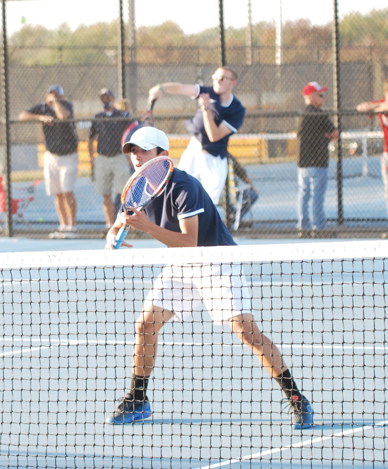 Fountain Central seniors Jacob Keeling and CJ Yager teamed up to defeat Southmont's Micah Korhorn and Mason Hall at No. 1 doubles on Tuesday.