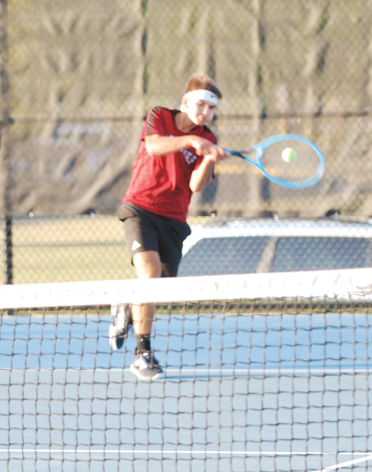 Southmont's Adam Cox dropped a 6-3, 6-4 match to Fountain Central's Carson Eberly to see his sophomore campaign come to a close. Cox won 18 matches on the season.