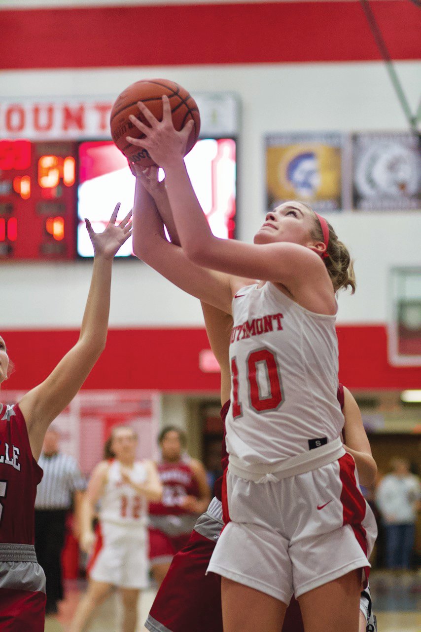Southmont's Sidney Veatch returns a double-double average for the Mounties this season.