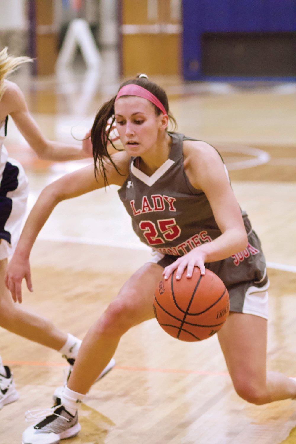Southmont’s Natalie Manion looks to make a move with the basketball. The senior scored six point sin Thursday’s win over North Montgomery.