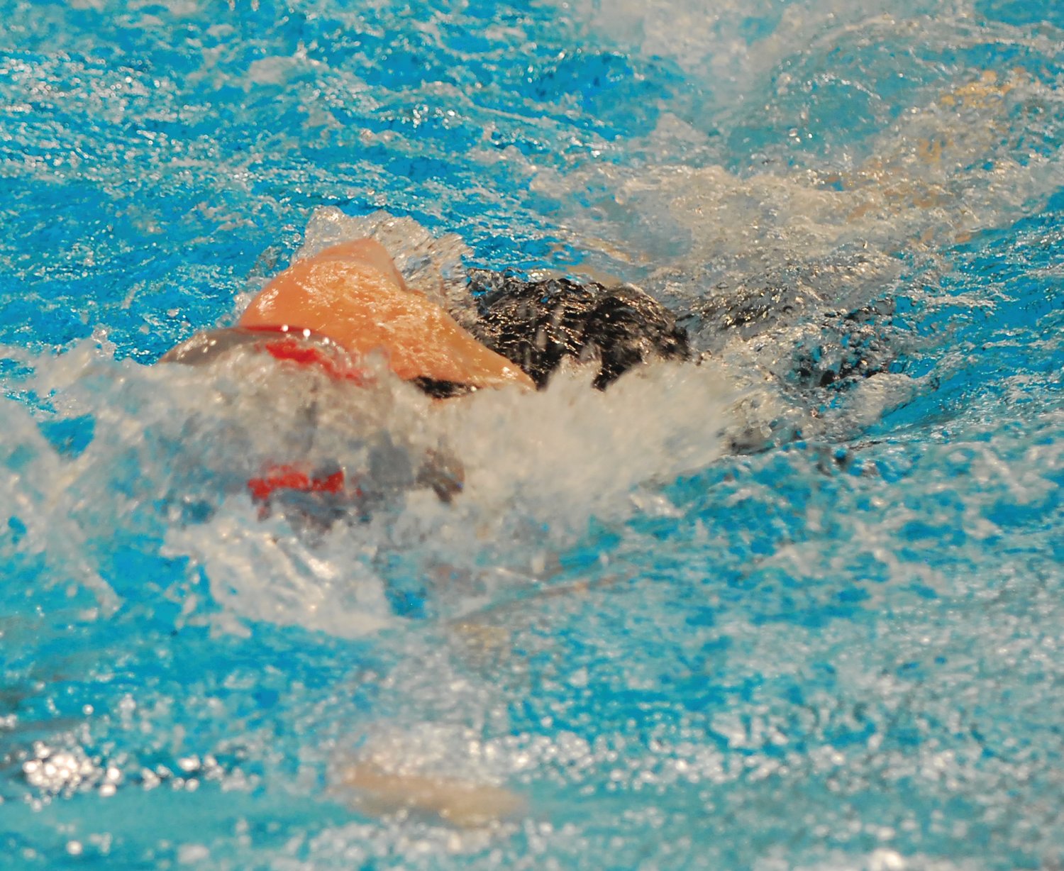 Southmont's Megan Scheidler competes in a meet earlier this season. The senior is seeded first in the 500 freestyle and second in the 200 freestyle.