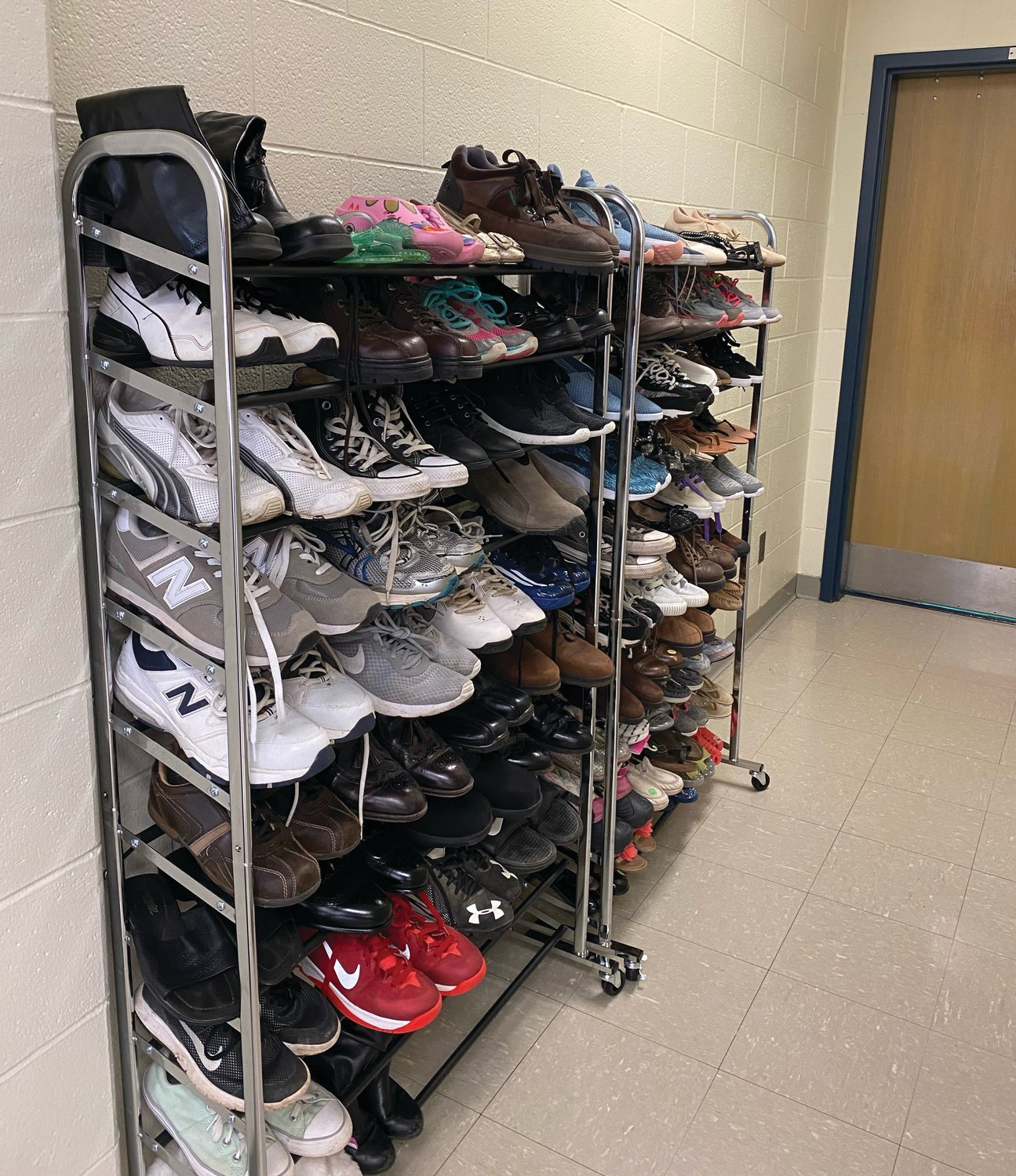 The Mustang Mall has received several pairs of shoes.