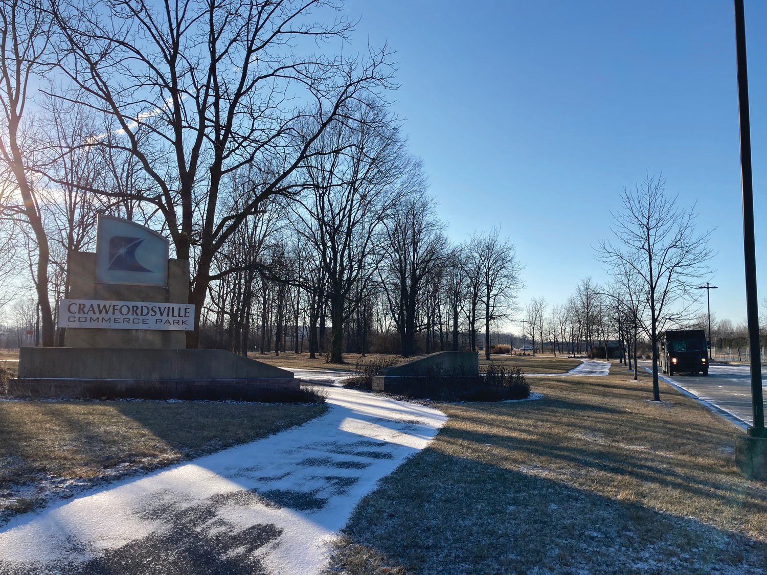 The Crawfordsville Commerce Park, shown here in January, will be full if the city successfully lands new projects in the works, Mayor Todd Barton said in his State of the City address.