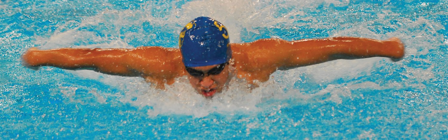 Crawfordsville's Thristan Callejas swims in the 100 butterfly at the sectional last Saturday.