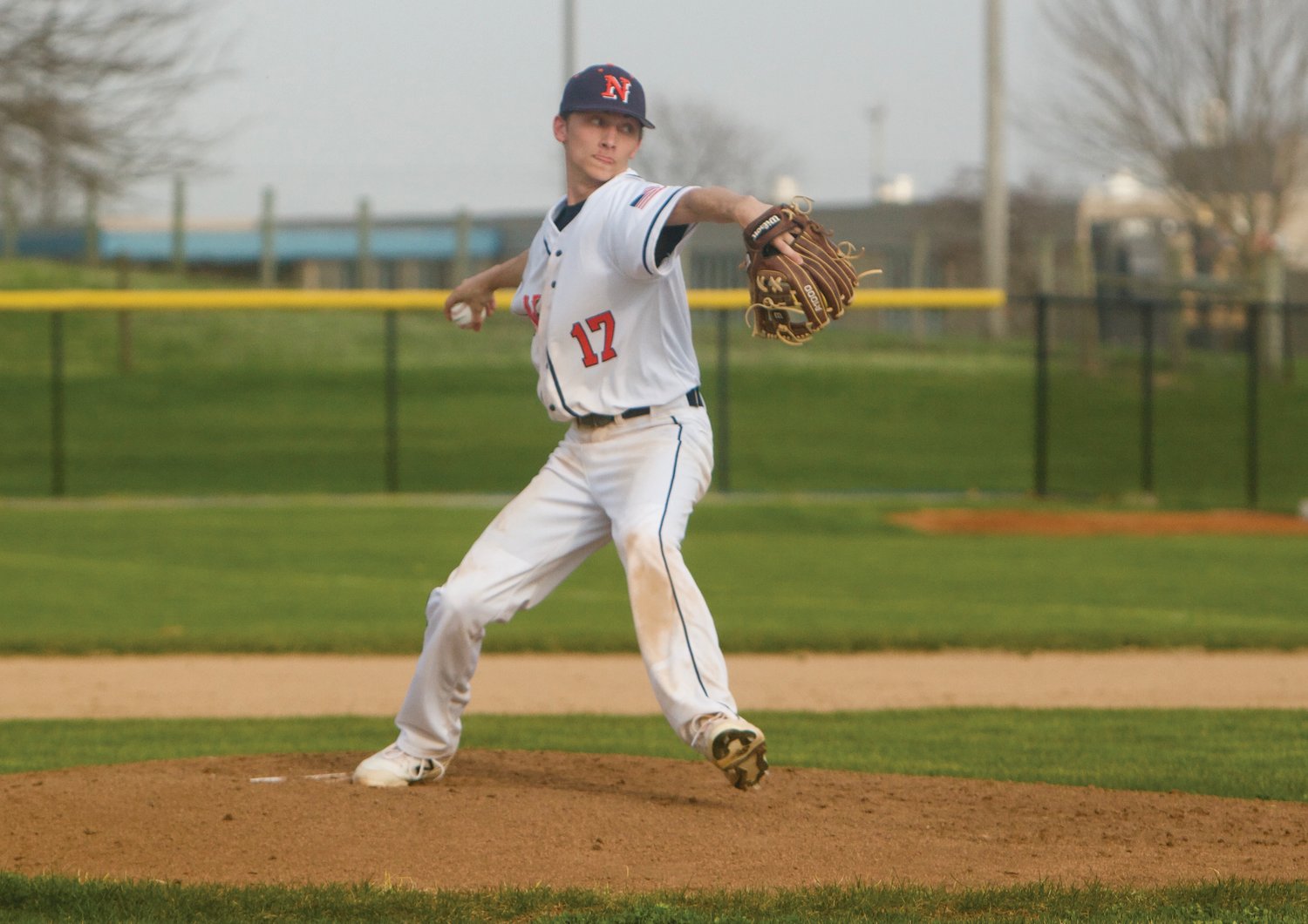 North Montgomery junior Jakob Kirsch tossed three innings, striking out seven, allowing one hit and no runs in an 18-0 win over North Putnam.
