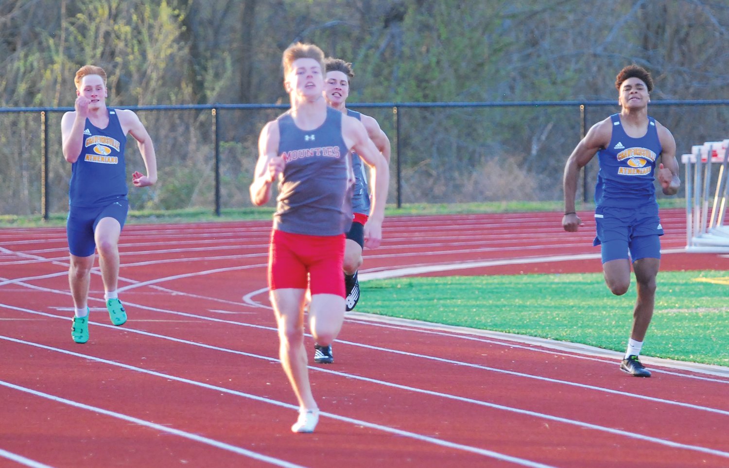 Southmont junior Trent Jones cruised to the win in the 200 meter dash.