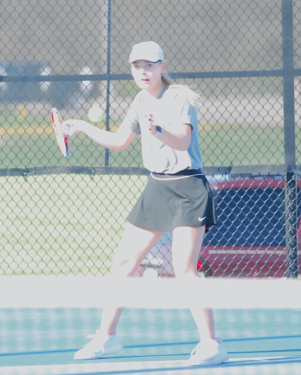 Crawfordsville senior Lauren Hale sealed the win for the Athenians over Southmont with a win at No. 1 singles.