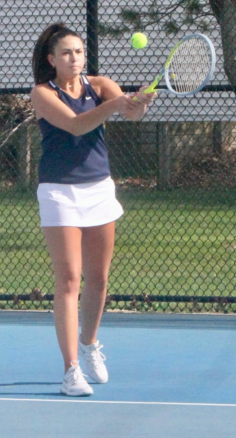 North Montgomery's Carli DeSmet competed for the Chargers on Thursday night at No. 3 singles.