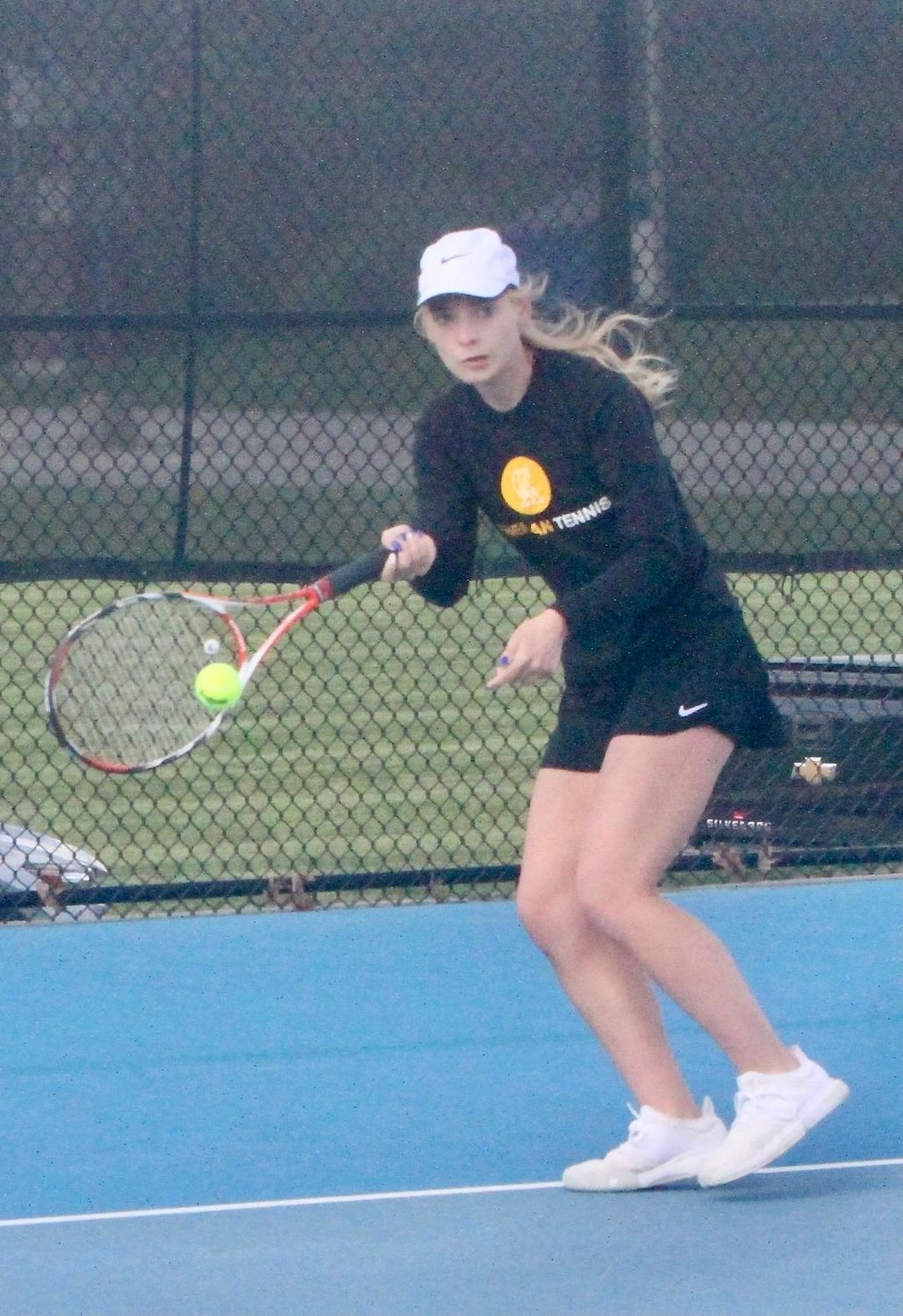 Crawfordsville senior Lauren Hale helped the Athenians defeat North Montgomery with a win at No. 1 singles.