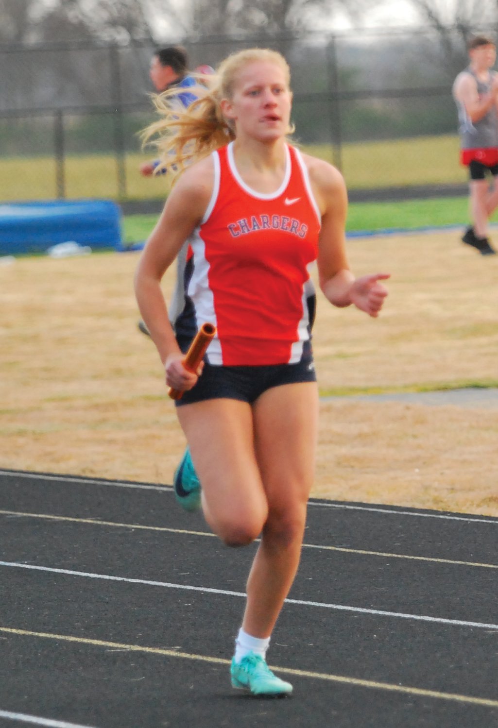 North Montgomery's Madi Welch competes for the Chargers on Friday night.