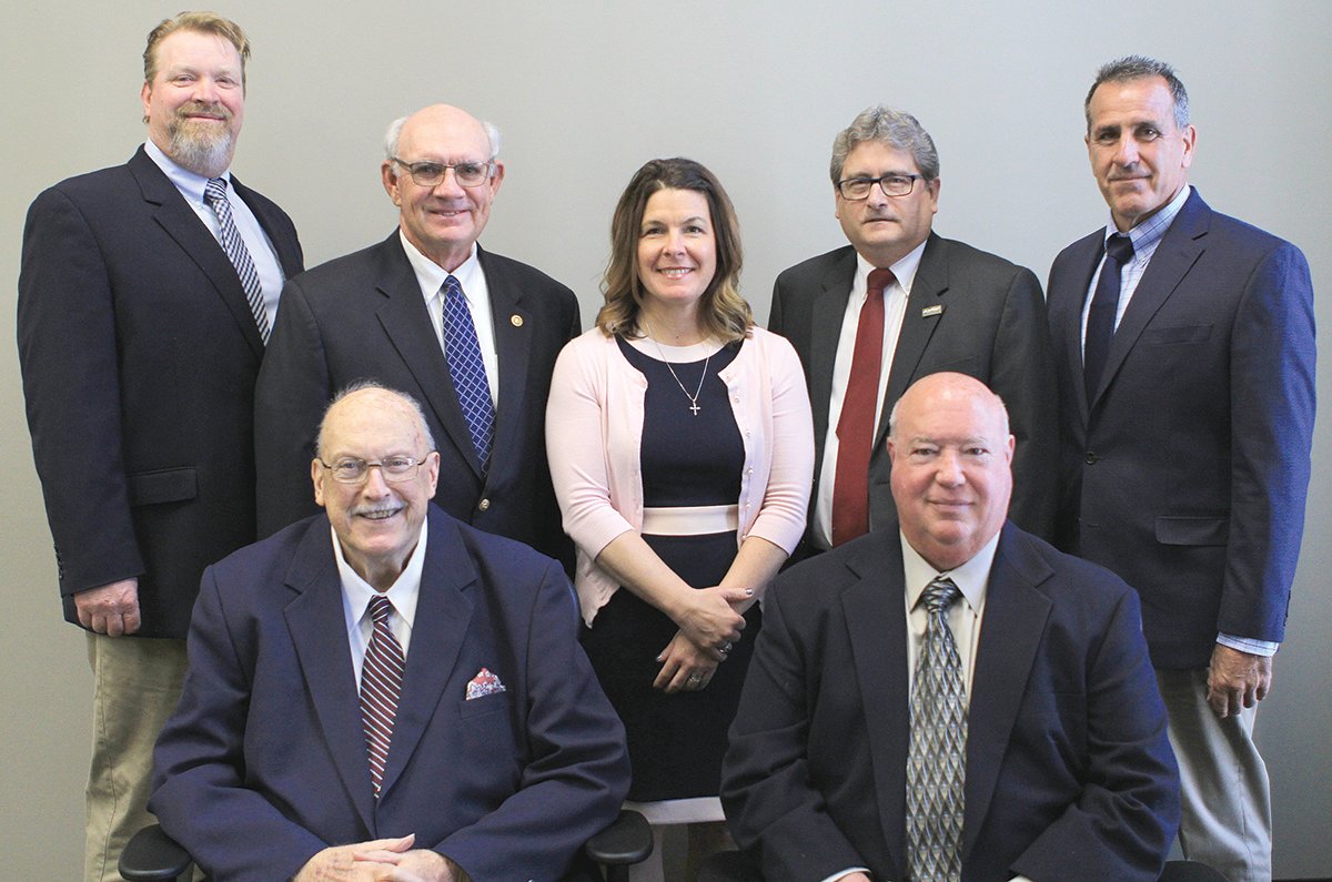 Pictured, from left, front row is David Grimes and Mike Grant; and back row, Kirt Ramsay, Rodger Winger, Nicole Allee, Chuck Dixon and Terry Stephens..