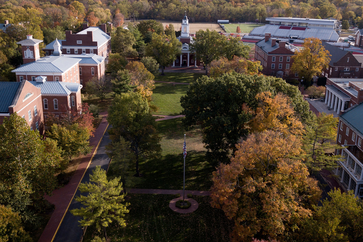 An aerial view of the Wabash College campus in Crawfordsville. The 189-year-old liberal arts college for men was named one of 200 Best Value Colleges by The Princeton Review.