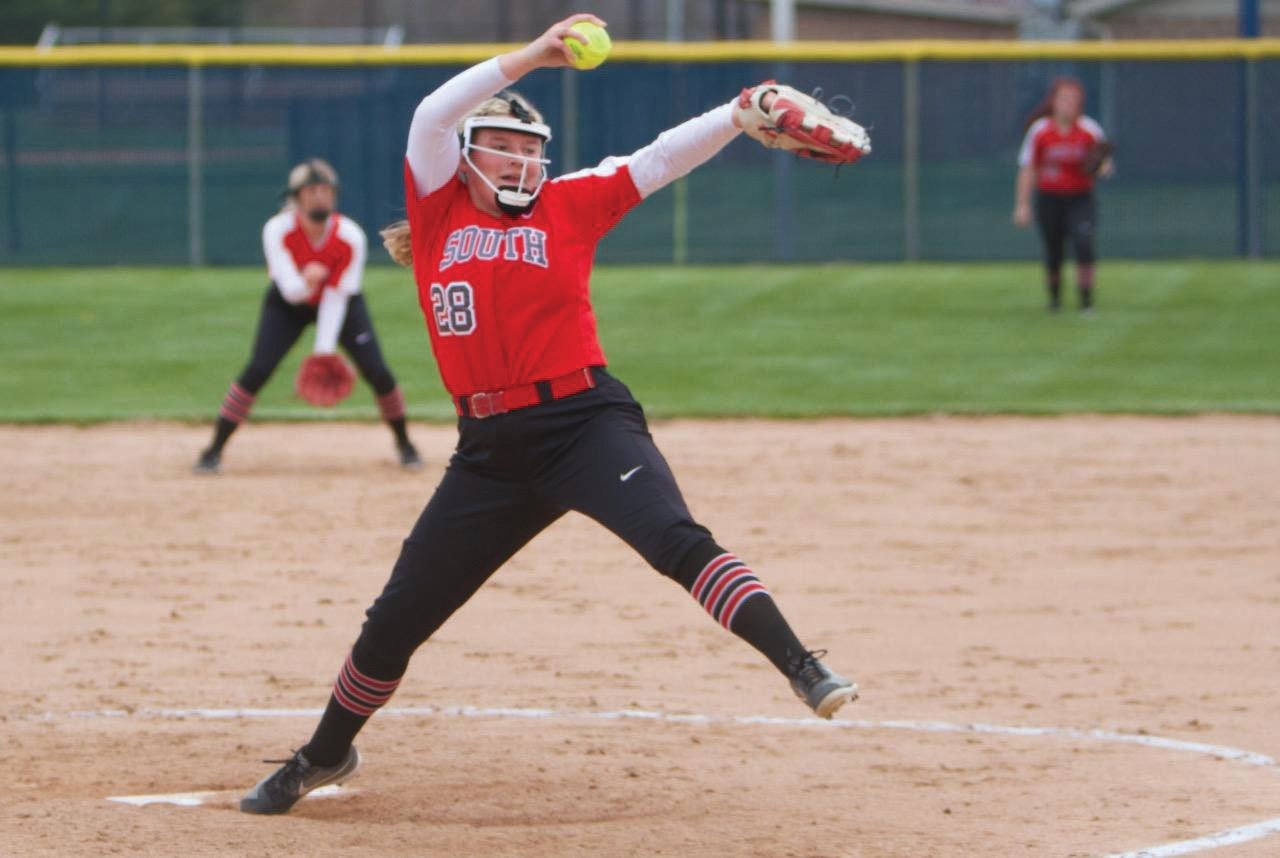 Southmont's Macie Shirk fires a pitch in a game earlier this season at North Montgomery.