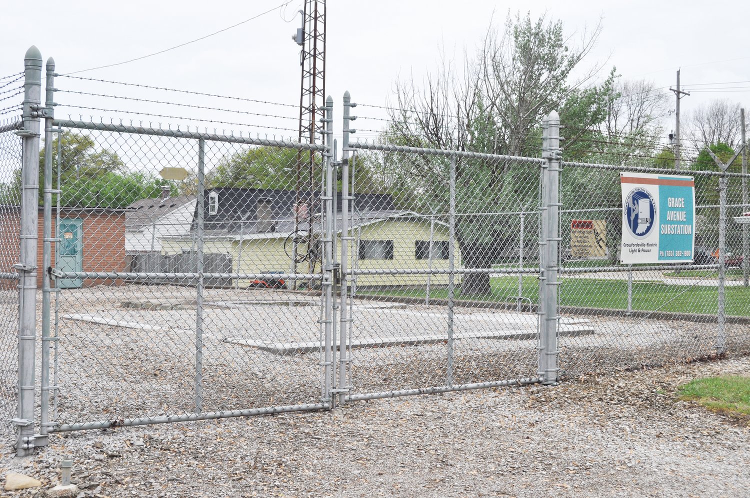 Crawfordsville Electric Light & Power’s Grace Avenue substation is shown Tuesday. CEL&P is seeking City Council approval for a 5% rate increase in July, followed by a second increase next year.