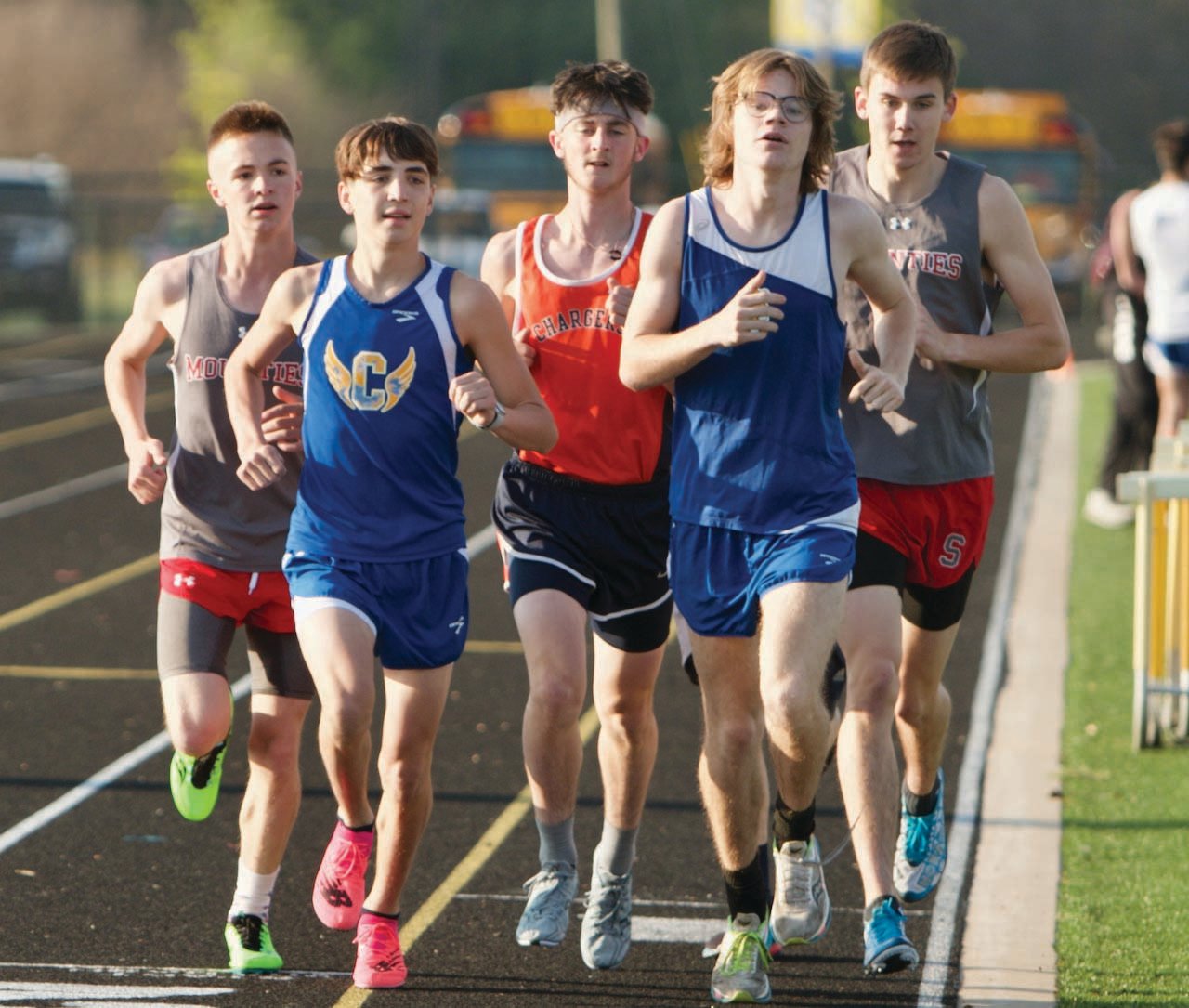 Crawfordsville’s Hunter Hutchison won the mile run for the Athenians on Friday night.