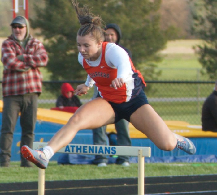 North Montgomery's Sidney Campbell swept the 100 and 300 meter hurdles.