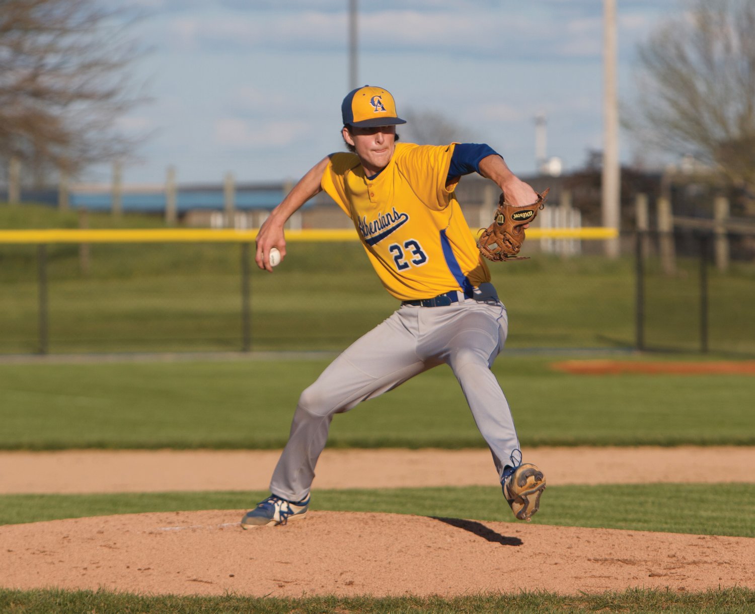 Crawfordsville's Caleb Coons took the ball for the Athenians on Wednesday night.